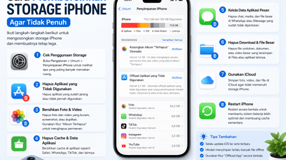 Cara Membersihkan Storage iPhone Agar Tidak Penuh