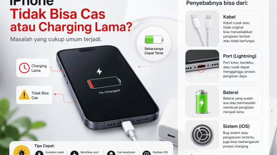 Cara Mengatasi iPhone Tidak Bisa Cas atau Charging Lama