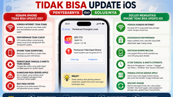 Kenapa iPhone Tidak Bisa Update iOS dan Solusinya